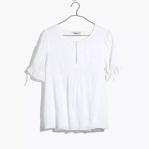 Madewell Embroidered Pintuck Top